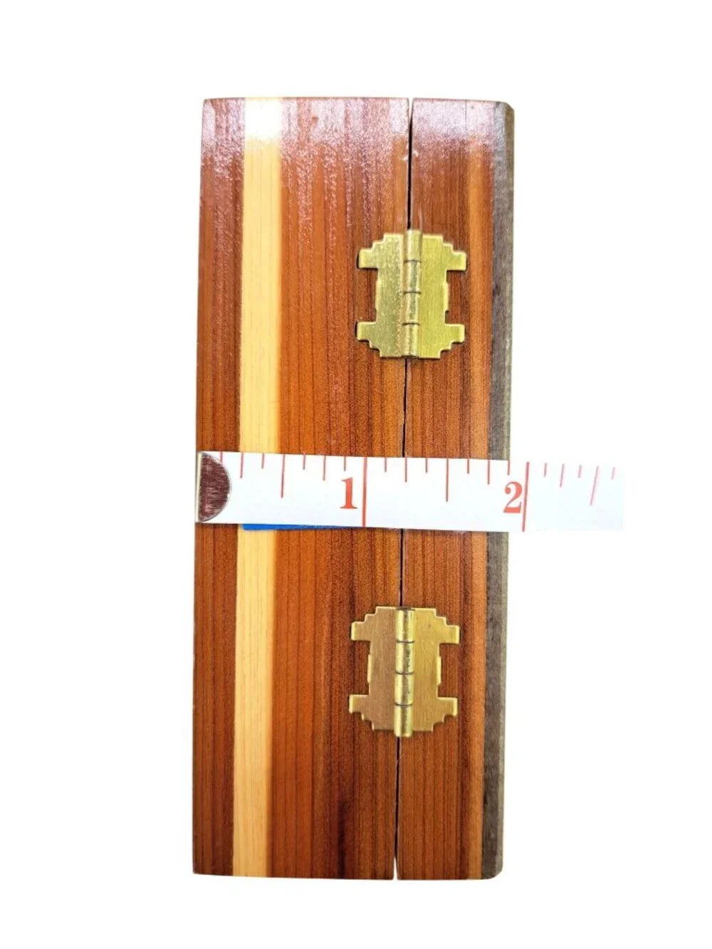 Vintage Footprints Box Cedar Wood Keepsake Inspirational Poem Storage Jewelry